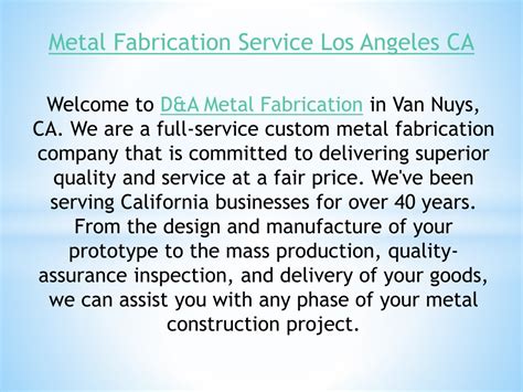 Metal Fabrication In Los Angeles, California